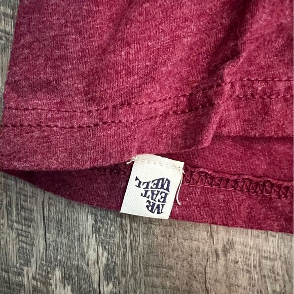 Mr. Eat Well Red Graphic Print Tee Pizza Design Short Sleeves Crewneck Size 2X - Picture 7 of 7